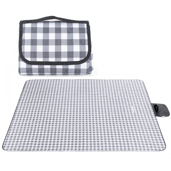 Strand/Picknickmat - Grijs Wit Geruit