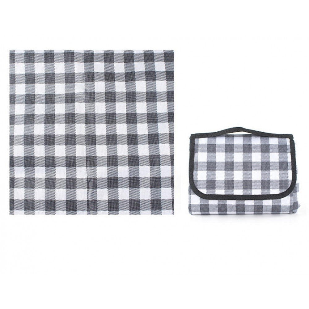 Strand/Picknickmat - Grijs Wit Geruit