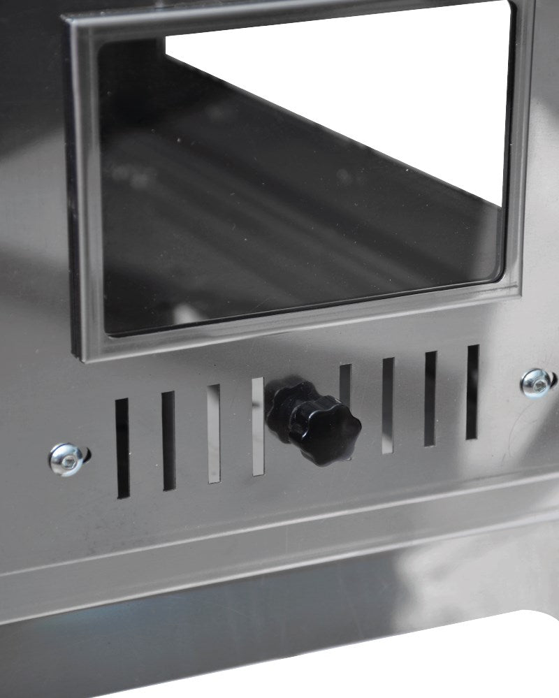 RVS Houtkachel Chroom - Titanium