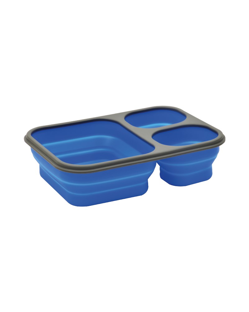 Opvouwbare Siliconen Lunch box - 3 vaks