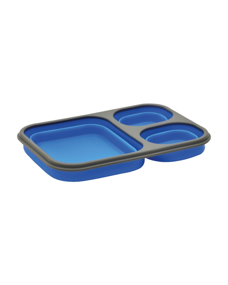 Opvouwbare Siliconen Lunch box - 3 vaks